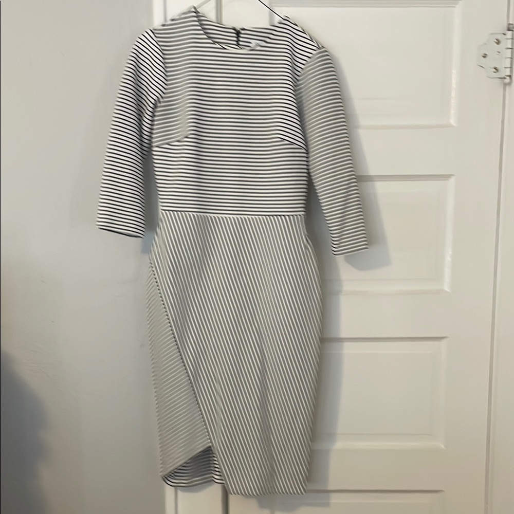 Striped Black and White Dress